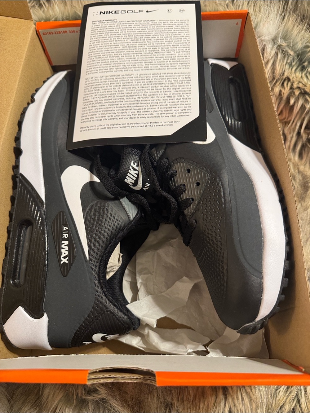 Nike AIR MAX 90 G 
Black and White Air Max 90 G Golf Shoes - Picture 2 of 7